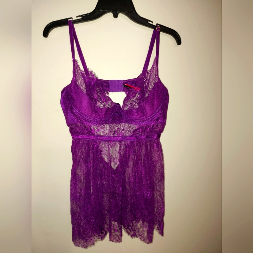 Purple eyelash babydoll